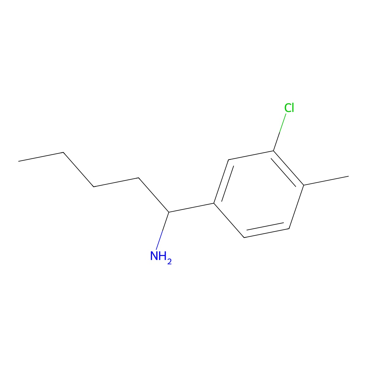 (S)-1-(3-Chloro-4-methylphenyl)pentan-1-amine molecular structure, CAS 1213528-73-4