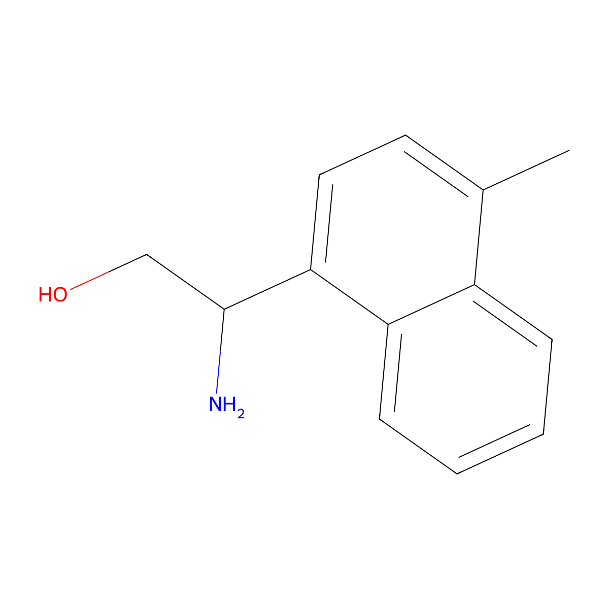 (2S)-2-amino-2-(4-methylnaphthalen-1-yl)ethan-1-ol molecular structure, CAS 1213531-38-4