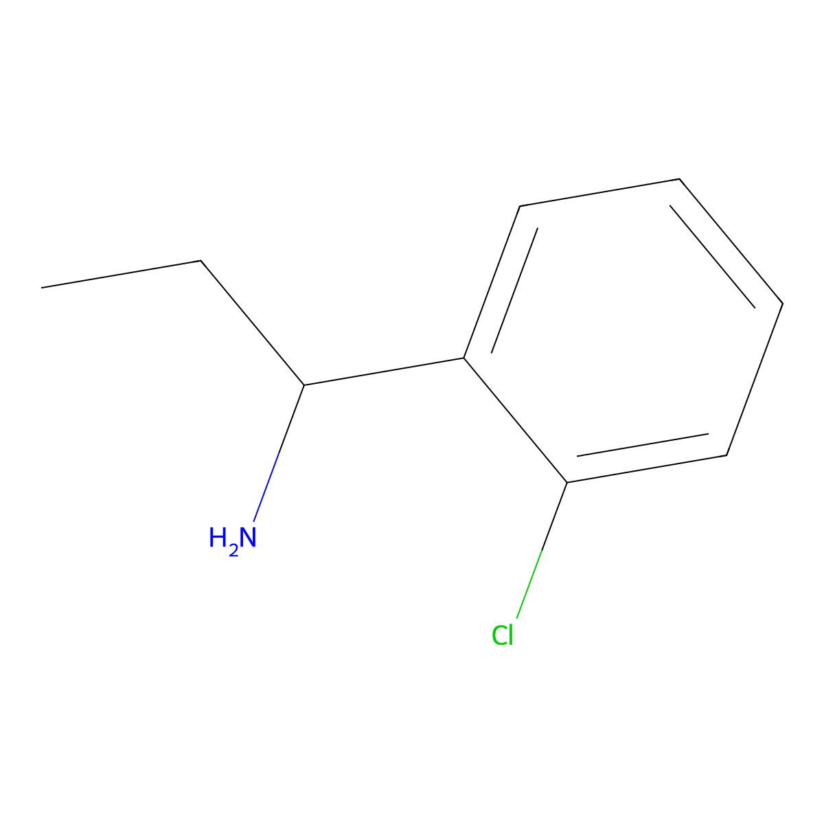 (R)-1-(2-Chlorophenyl)propan-1-amine molecular structure, CAS 1213532-54-7