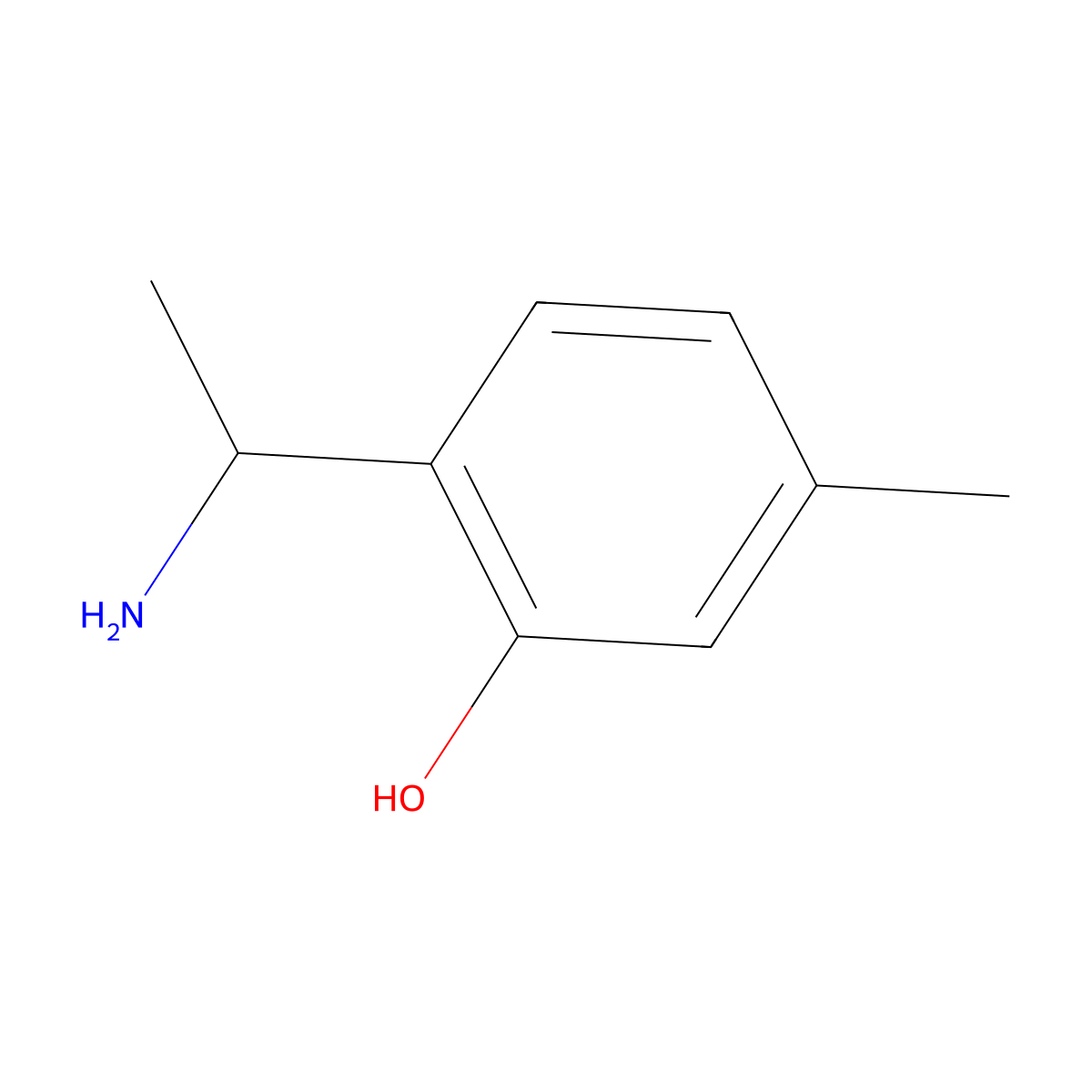2-[(1S)-1-aminoethyl]-5-methylphenol molecular structure, CAS 1213532-58-1