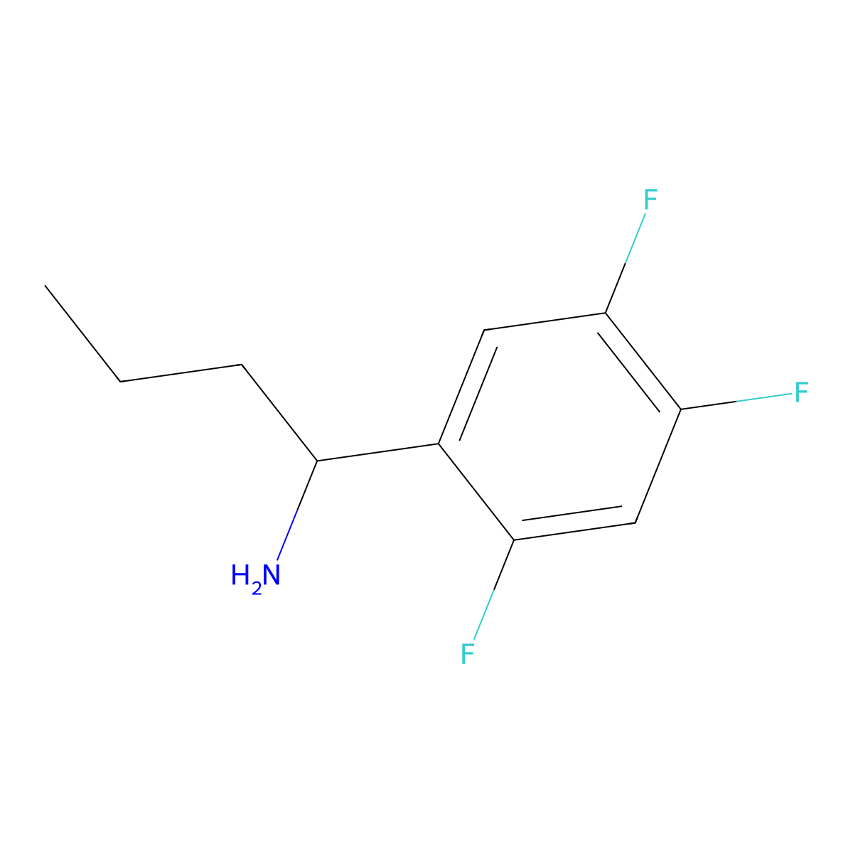 (R)-1-(2,4,5-Trifluorophenyl)butan-1-amine molecular structure, CAS 1213534-41-8
