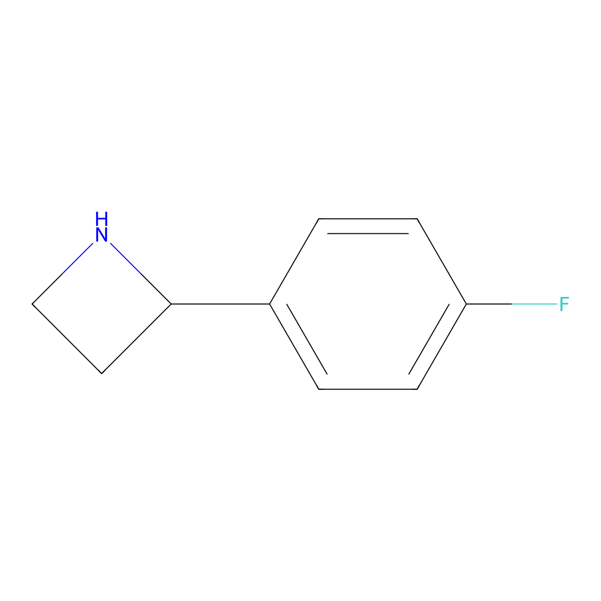 (R)-2-(4-Fluorophenyl)azetidine molecular structure, CAS 1213536-79-8