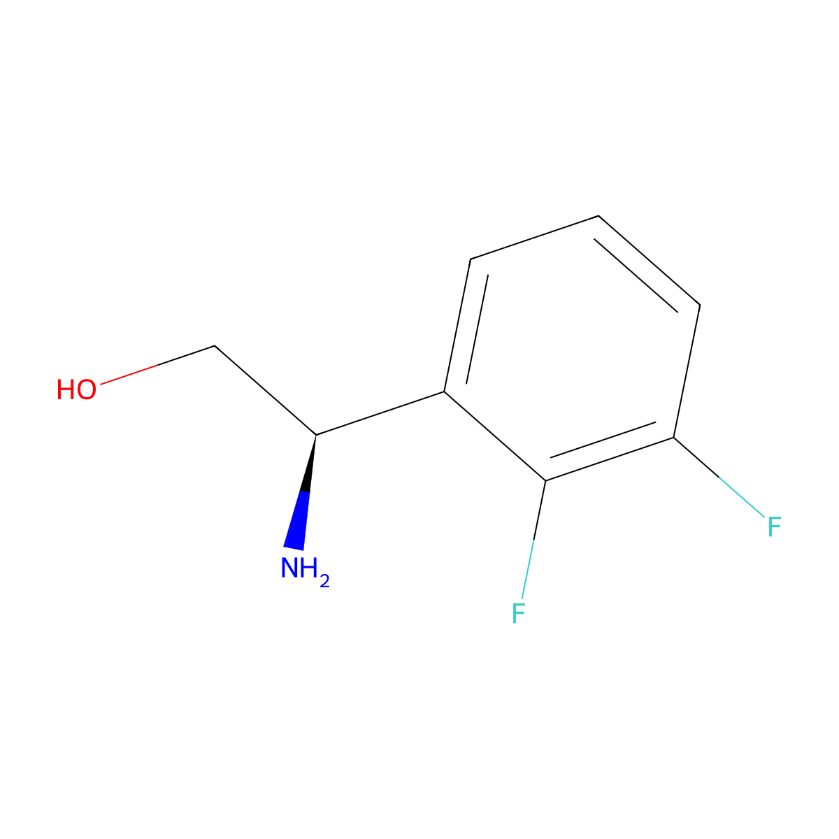 (2R)-2-Amino-2-(2,3-difluorophenyl)ethan-1-OL molecular structure, CAS 1213539-45-7