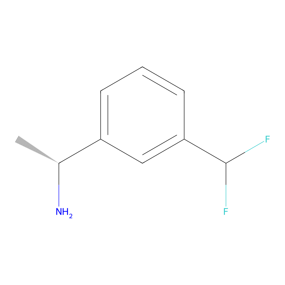 (R)-1-(3-(Difluoromethyl)phenyl)ethan-1-amine molecular structure, CAS 1213540-18-1