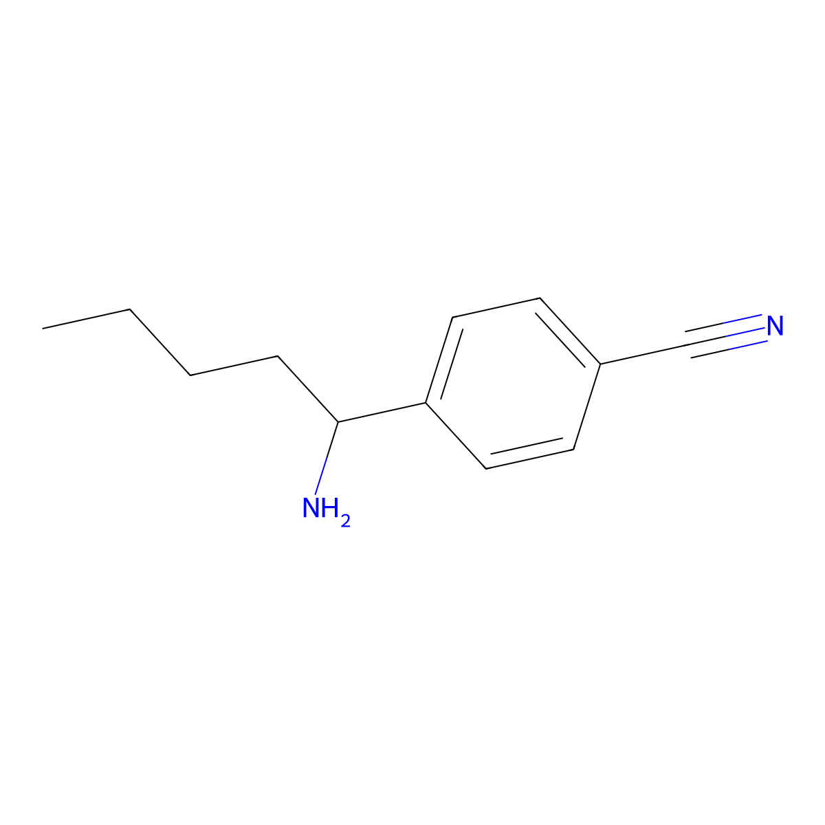 (R)-4-(1-Aminopentyl)benzonitrile molecular structure, CAS 1213542-97-2