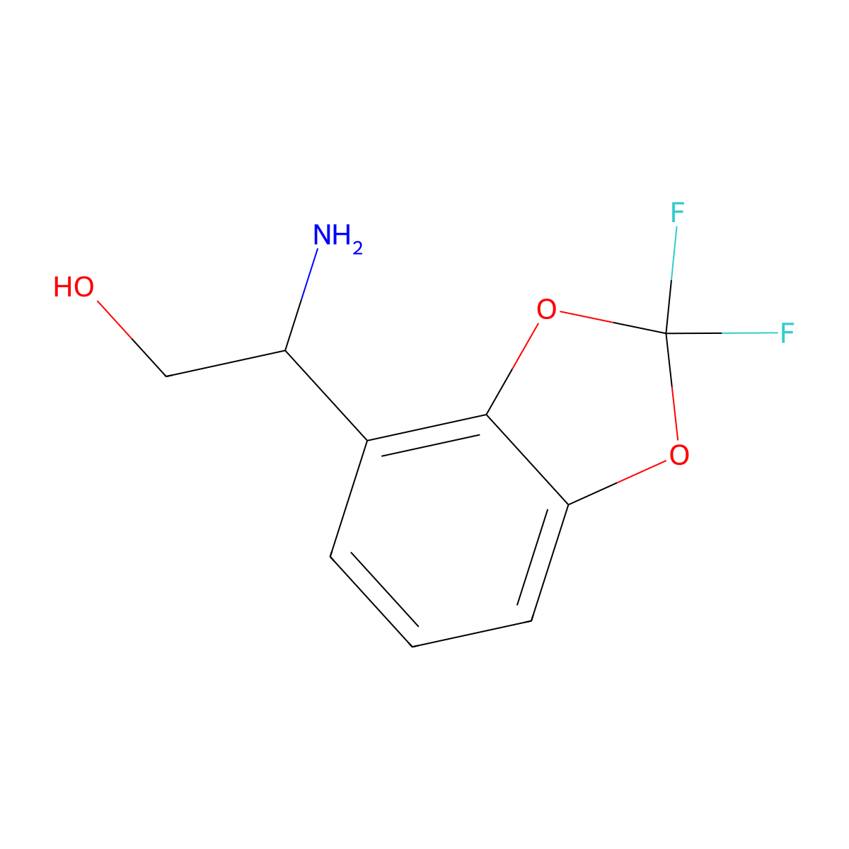 (R)-2-Amino-2-(2,2-difluorobenzo[D][1,3]dioxol-4-YL)ethan-1-OL molecular structure, CAS 1213543-16-8