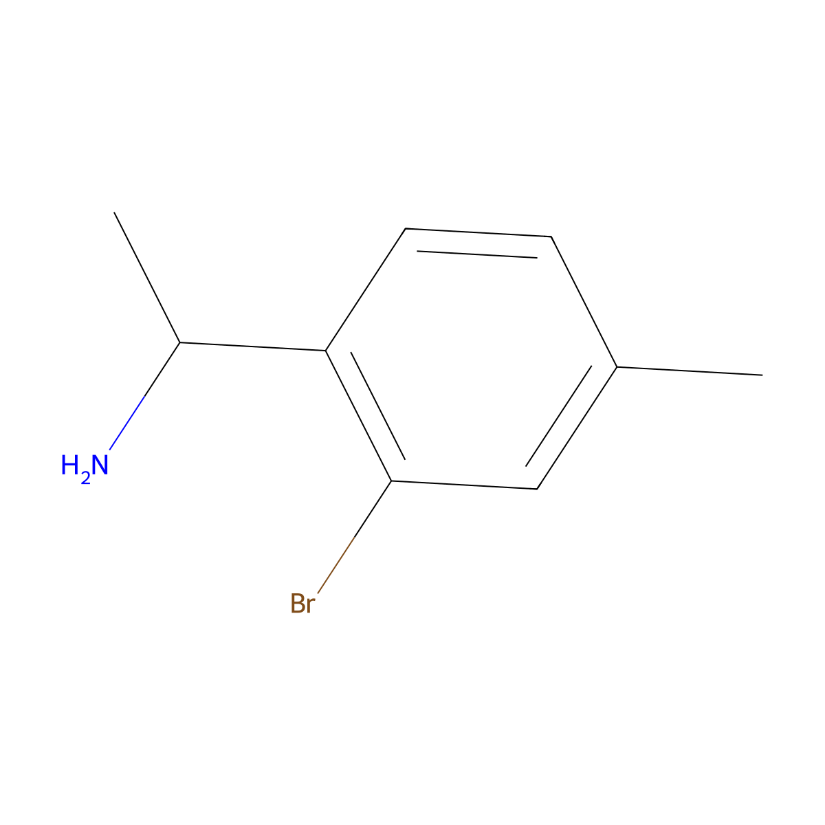 (S)-1-(2-Bromo-4-methylphenyl)ethan-1-amine molecular structure, CAS 1213543-30-6