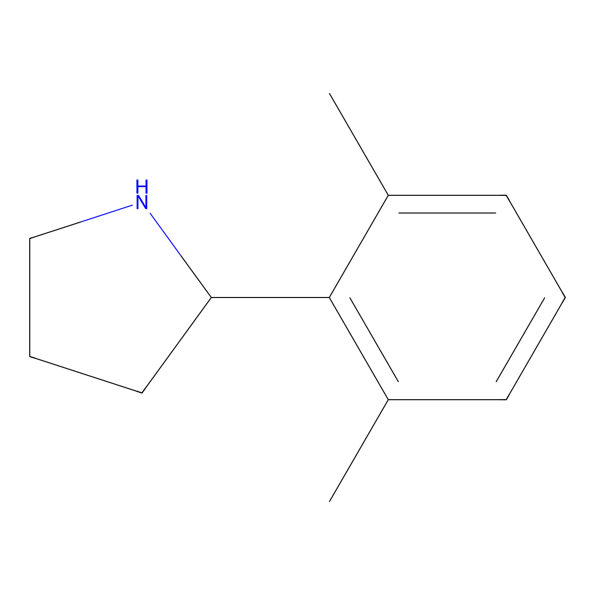 (2R)-2-(2,6-Dimethylphenyl)pyrrolidine molecular structure, CAS 1213546-22-5