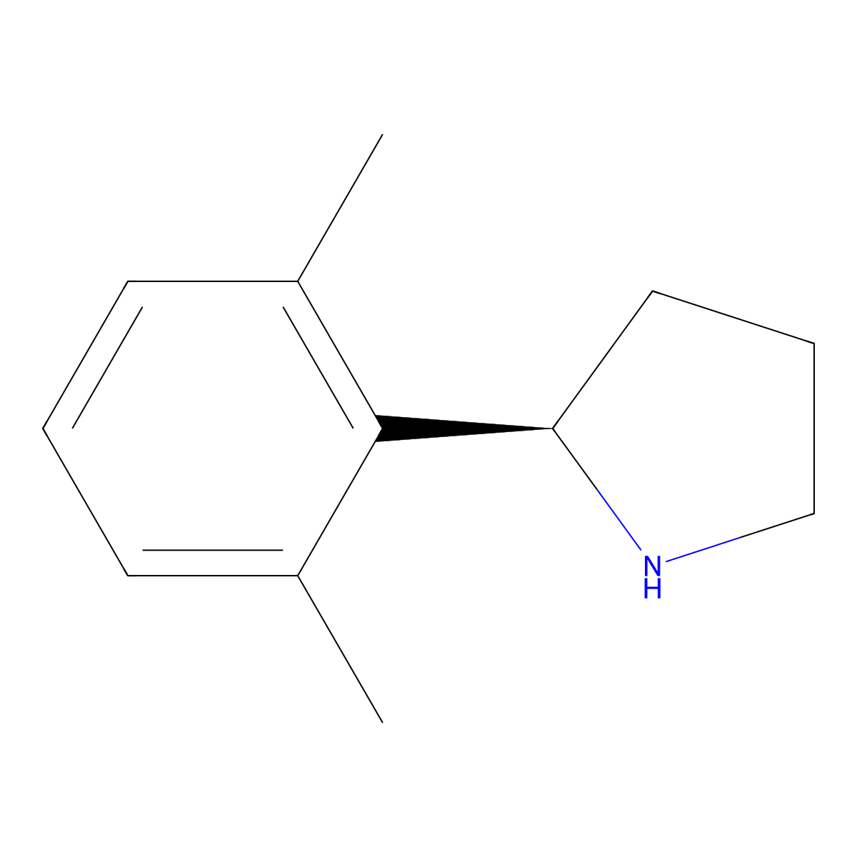 (2R)-2-(2,6-Dimethylphenyl)pyrrolidine molecular structure, CAS 1213546-22-5