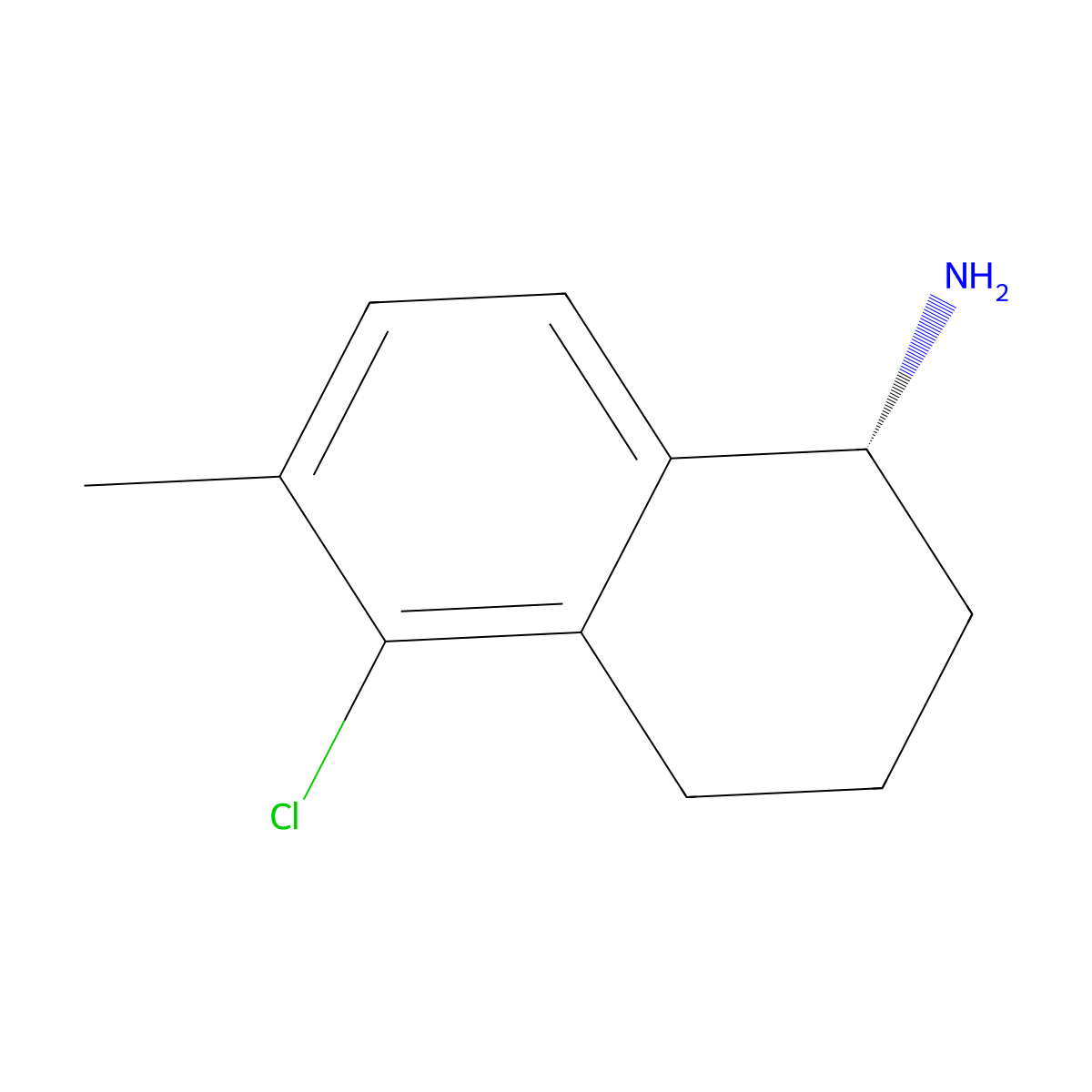 (R)-5-Chloro-6-methyl-1,2,3,4-tetrahydronaphthalen-1-amine molecular structure, CAS 1213549-55-3