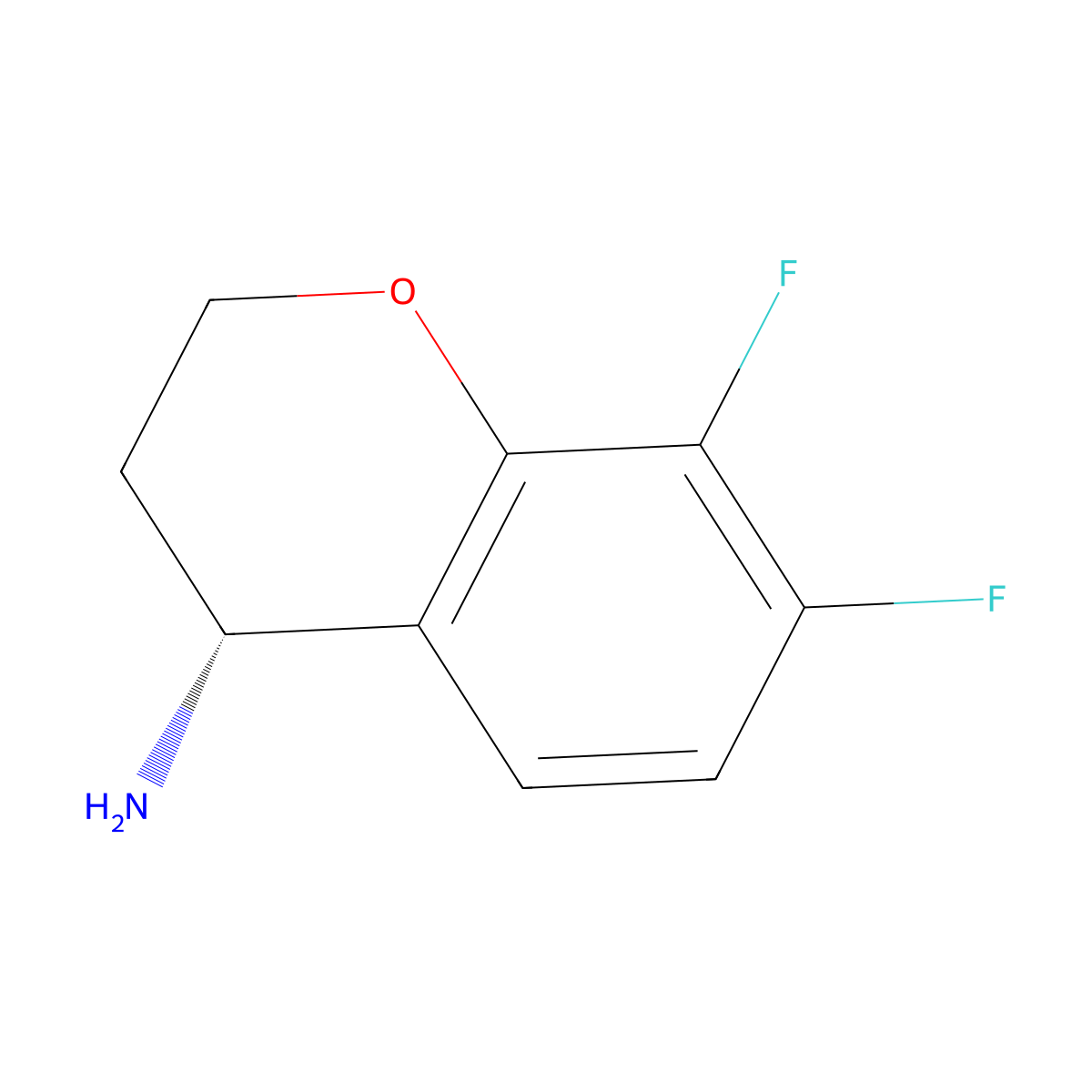 (R)-7,8-difluorochroman-4-amine molecular structure, CAS 1213550-52-7
