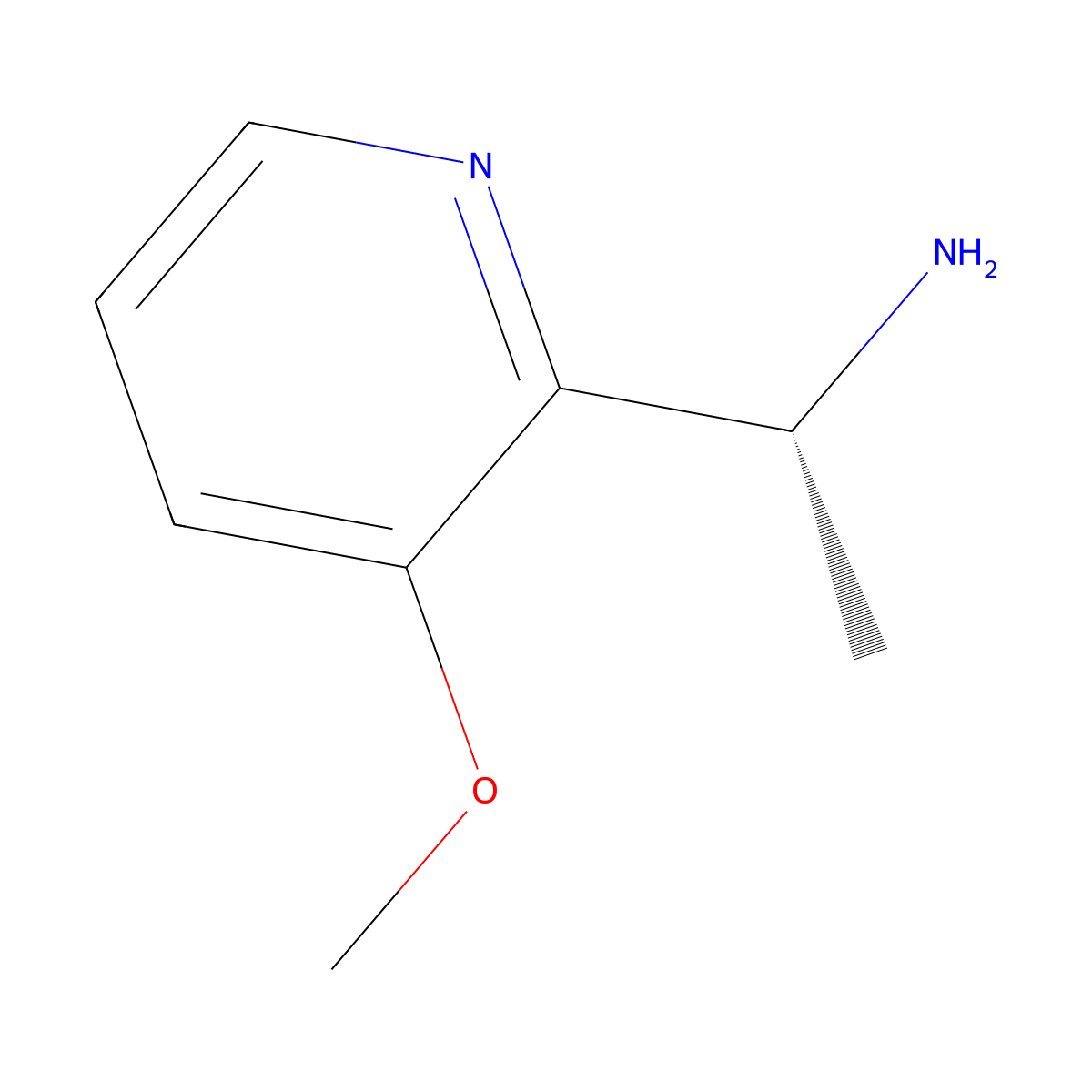 (1R)-1-(3-methoxypyridin-2-yl)ethan-1-amine molecular structure, CAS 1213553-22-0