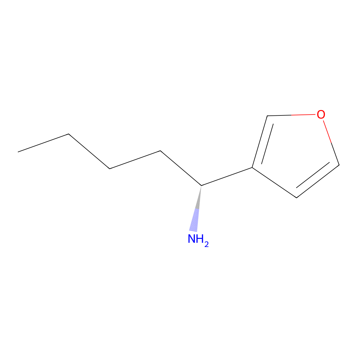 (1R)-1-(3-Furyl)pentylamine molecular structure, CAS 1213553-52-6
