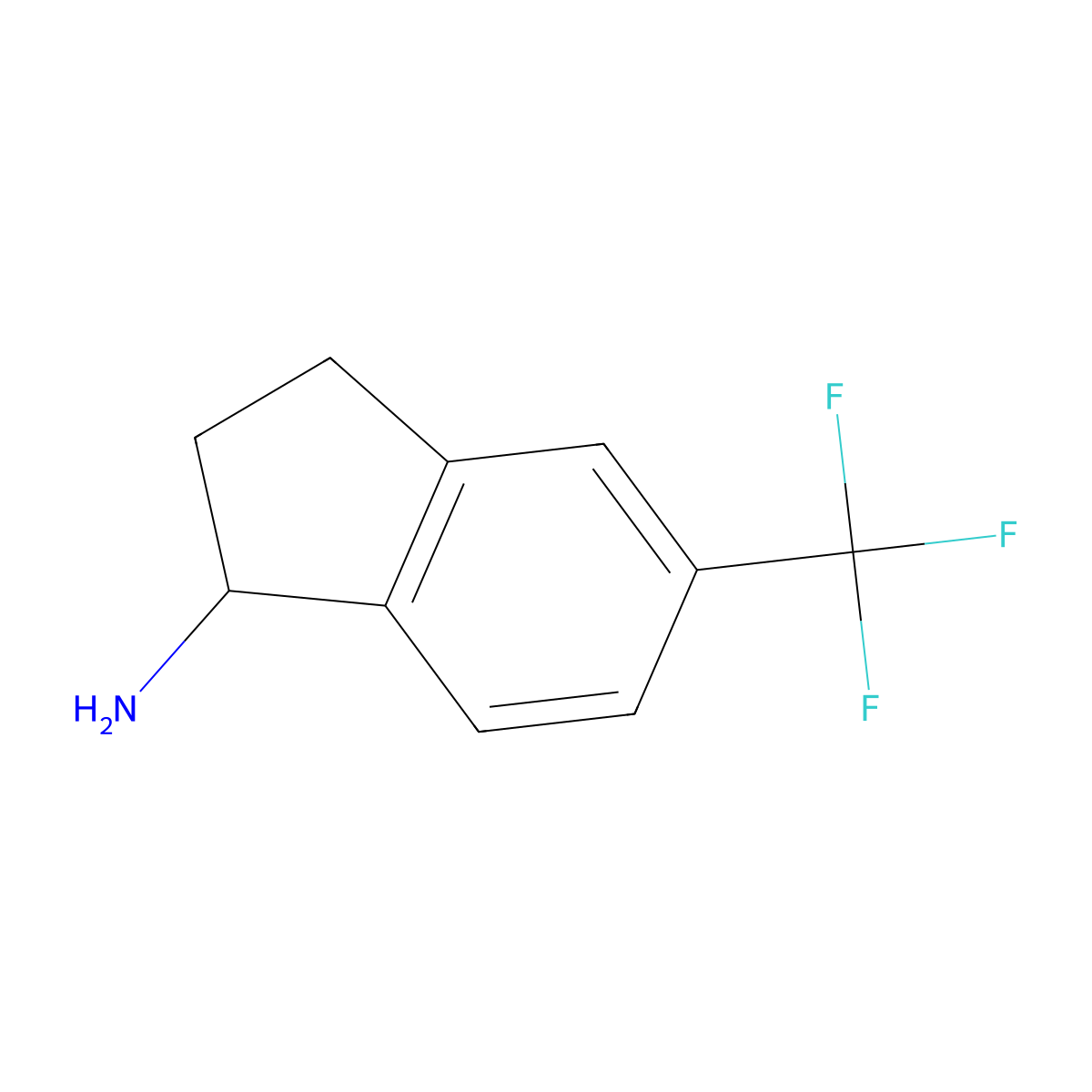 (1R)-5-(trifluoromethyl)indan-1-amine molecular structure, CAS 1213553-70-8