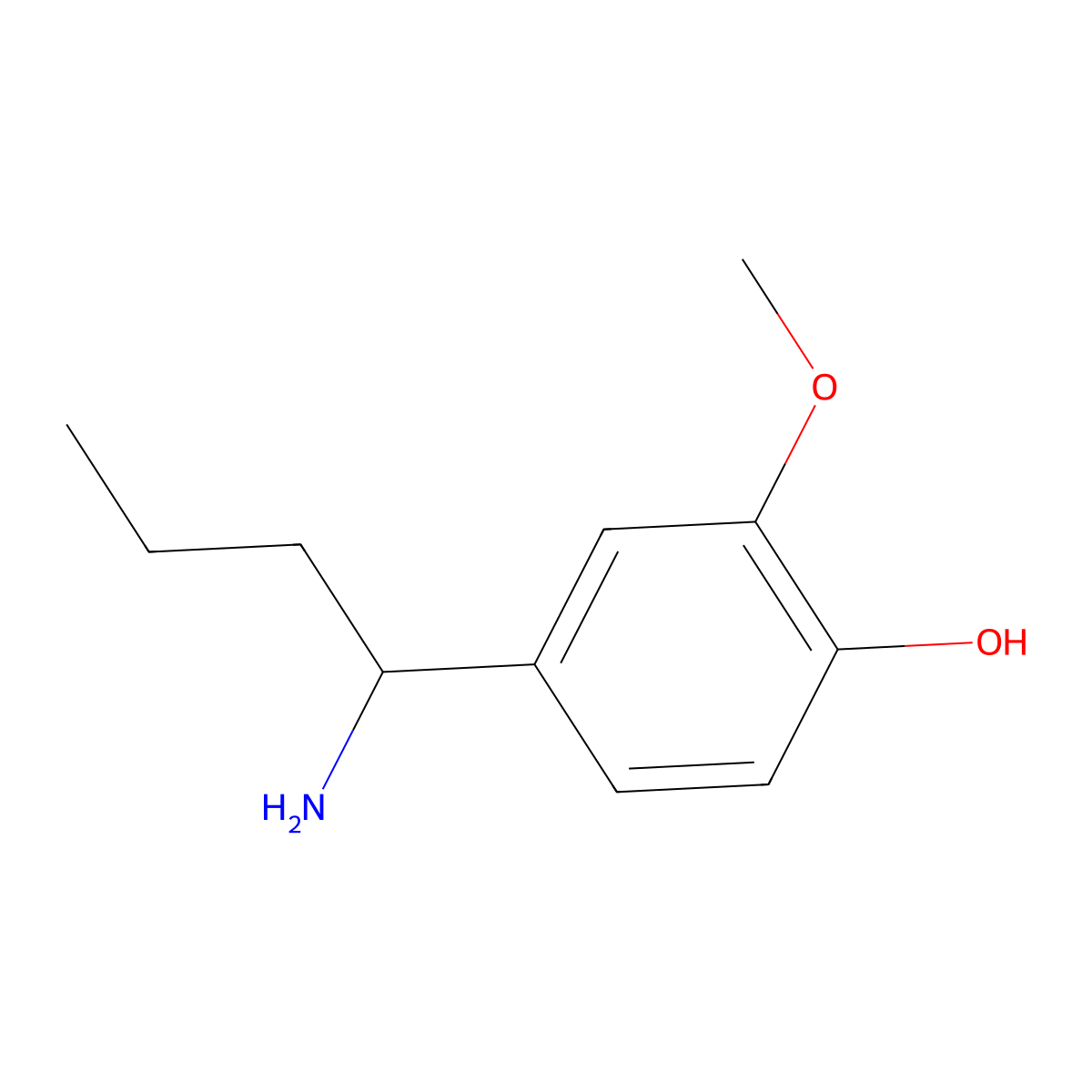(R)-4-(1-Aminobutyl)-2-methoxyphenol molecular structure, CAS 1213557-81-3
