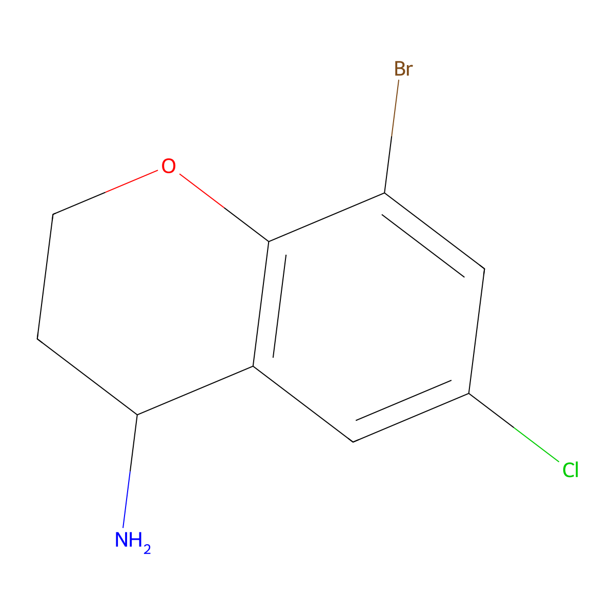 (S)-8-Bromo-6-chlorochroman-4-amine molecular structure, CAS 1213557-86-8