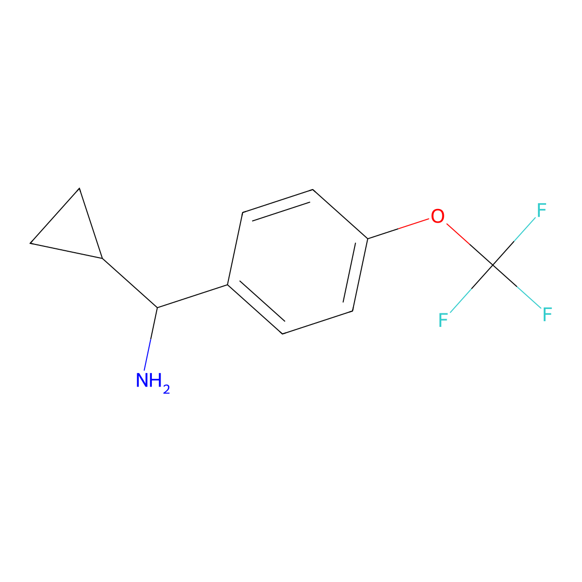 (R)-Cyclopropyl(4-(trifluoromethoxy)phenyl)methanamine molecular structure, CAS 1213558-09-8