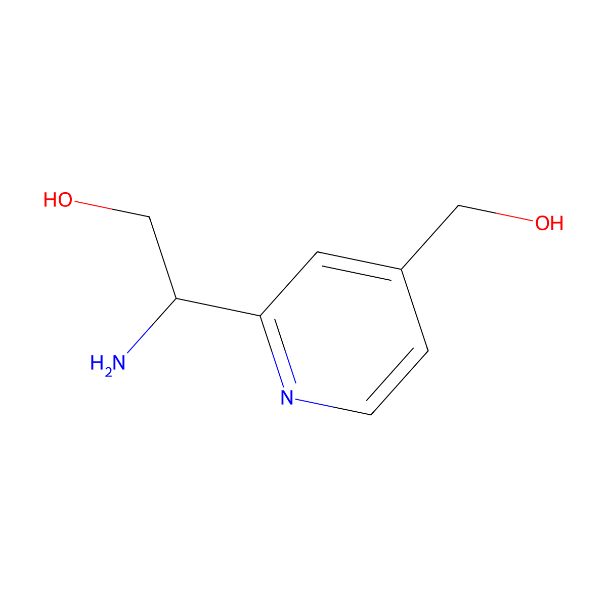 (2s)-2-Amino-2-[4-(hydroxymethyl)(2-pyridyl)]ethan-1-ol molecular structure, CAS 1213558-30-5