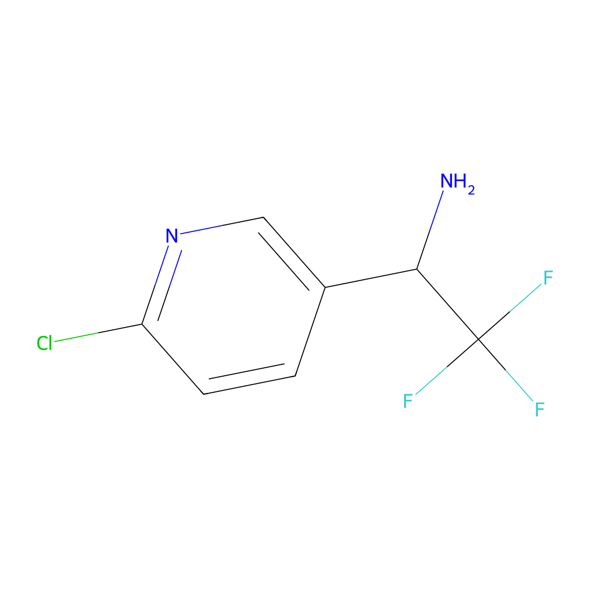(S)-1-(6-Chloropyridin-3-YL)-2,2,2-trifluoroethan-1-amine molecular structure, CAS 1213558-63-4