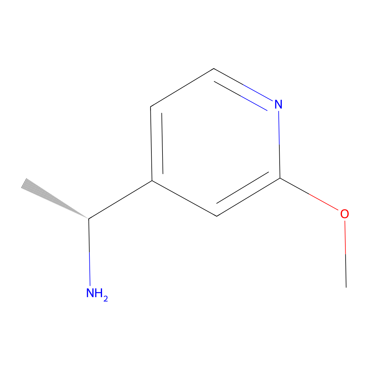 (R)-1-(2-Methoxypyridin-4-yl)ethanaMine molecular structure, CAS 1213559-80-8