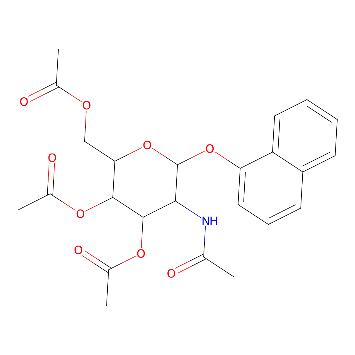 [(2R,3S,4R,5R,6S)-5-acetamido-3,4-diacetyloxy-6-naphthalen-1-yloxyoxan-2-yl]methyl acetate molecular structure, CAS 121356-12-5