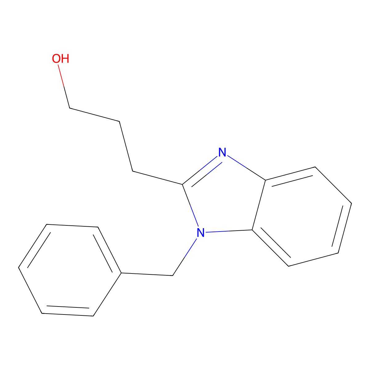 3-(1-benzyl-1H-benzimidazol-2-yl)propan-1-ol molecular structure, CAS 121356-81-8