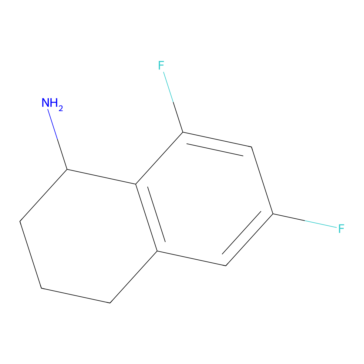 (R)-6,8-Difluoro-1,2,3,4-tetrahydronaphthalen-1-amine molecular structure, CAS 1213560-06-5
