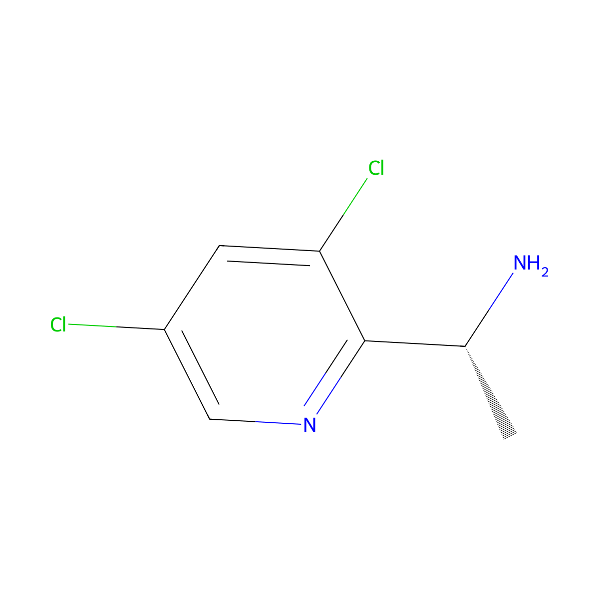 (R)-1-(3,5-Dichloropyridin-2-yl)ethan-1-amine molecular structure, CAS 1213560-75-8