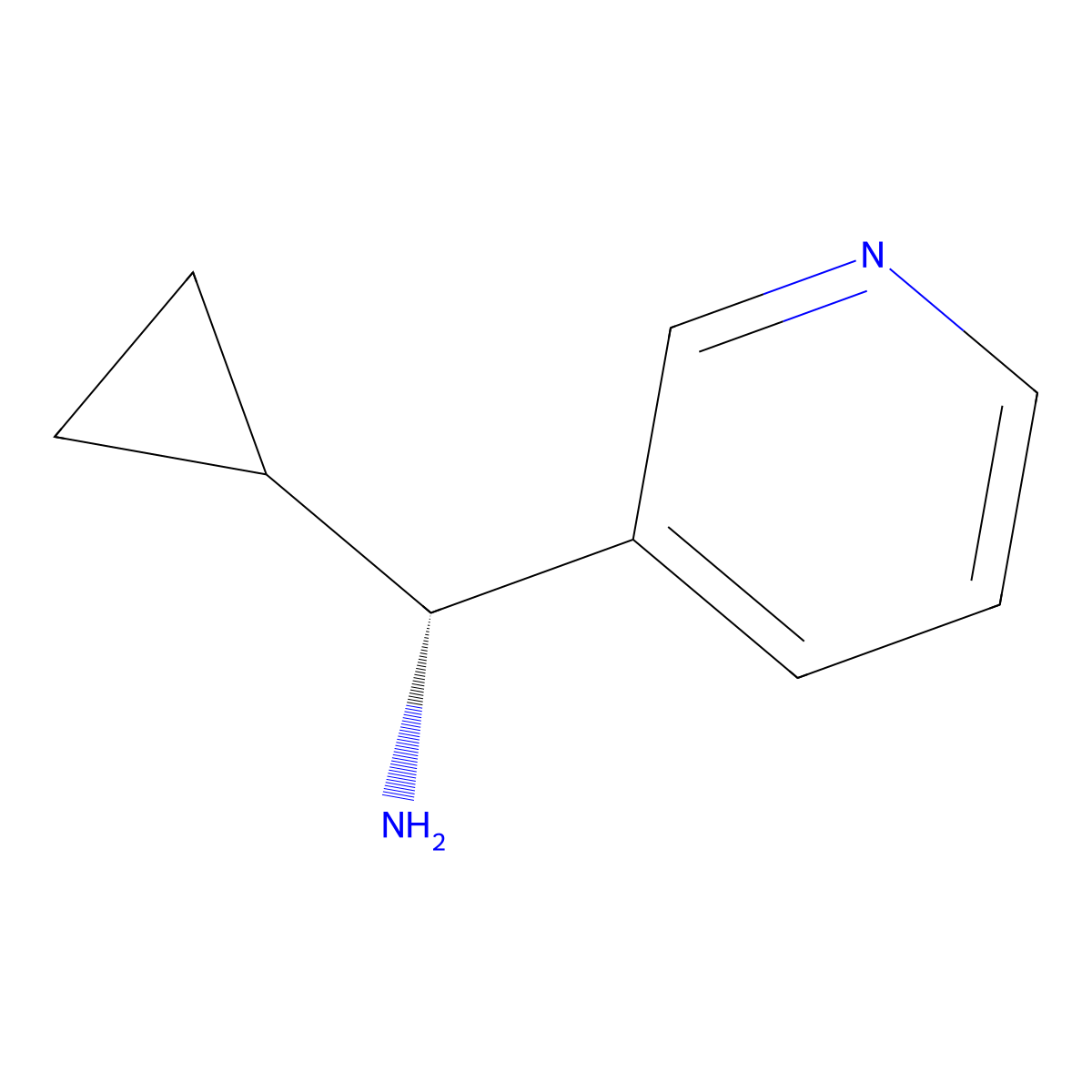 (R)-cyclopropyl(pyridin-3-yl)methanamine molecular structure, CAS 1213563-23-5
