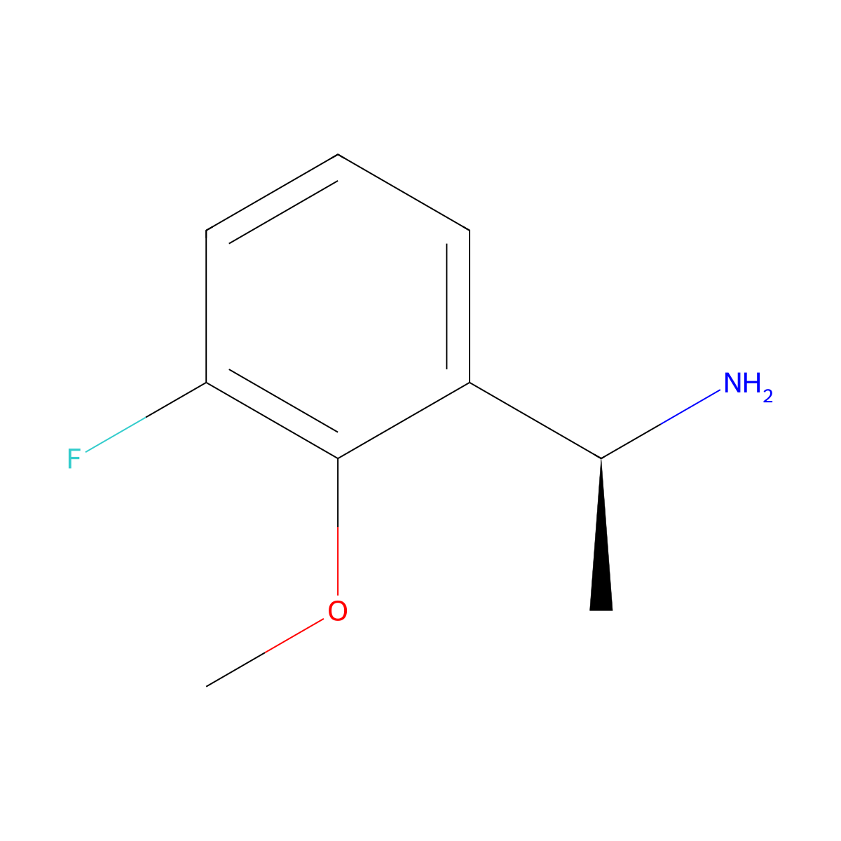 (S)-1-(3-Fluoro-2-methoxyphenyl)ethan-1-amine molecular structure, CAS 1213564-22-7
