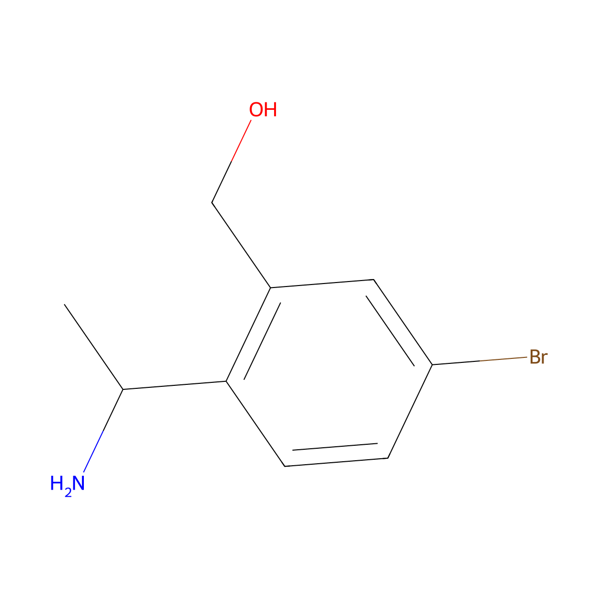 (R)-(2-(1-Aminoethyl)-5-bromophenyl)methanol molecular structure, CAS 1213564-52-3