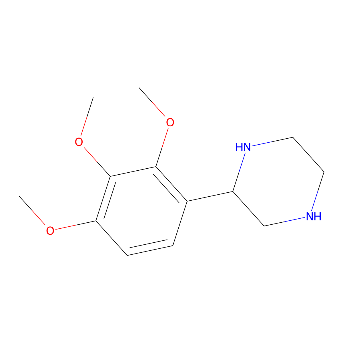 (S)-2-(2,3,4-Trimethoxyphenyl)piperazine molecular structure, CAS 1213564-97-6