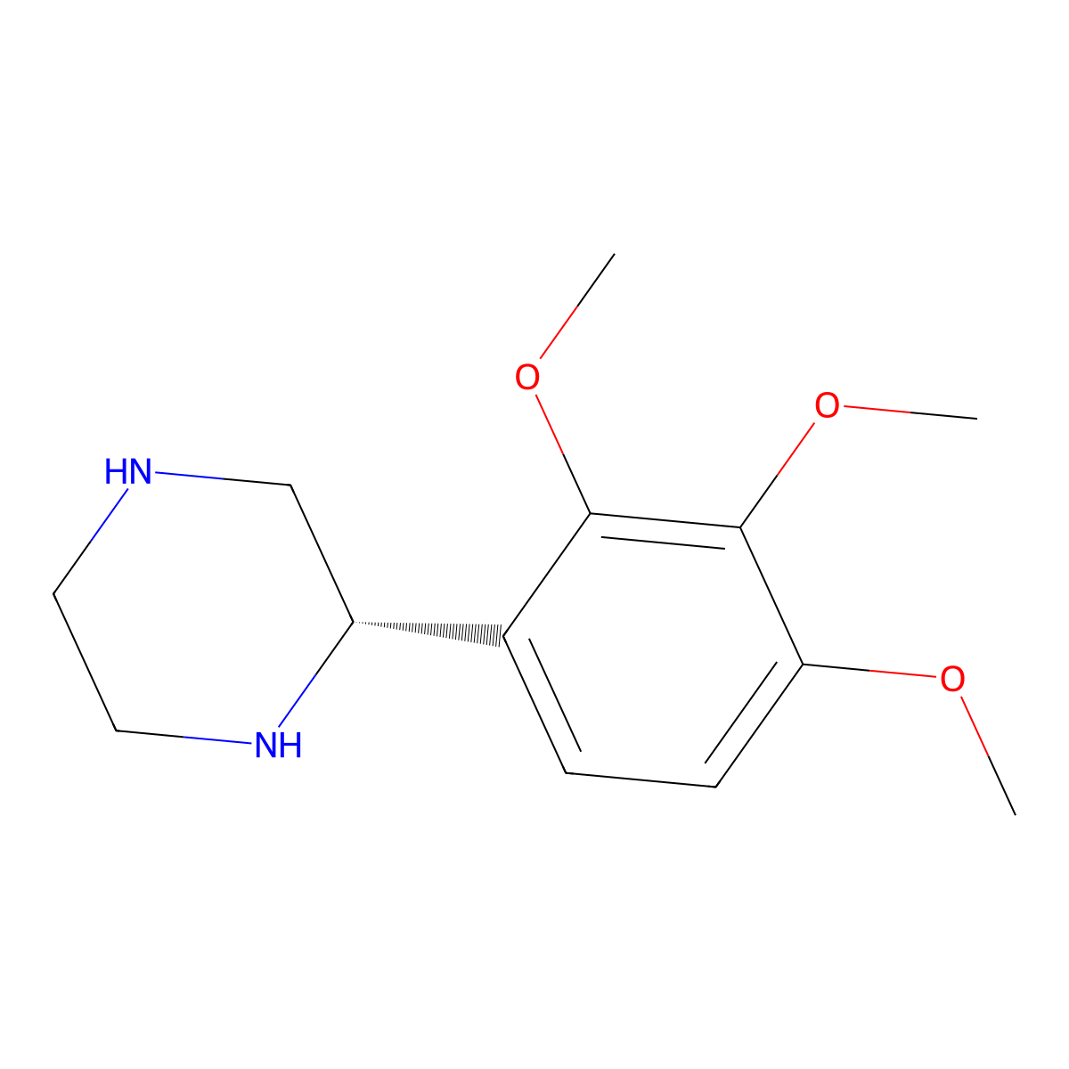 (S)-2-(2,3,4-Trimethoxyphenyl)piperazine molecular structure, CAS 1213564-97-6