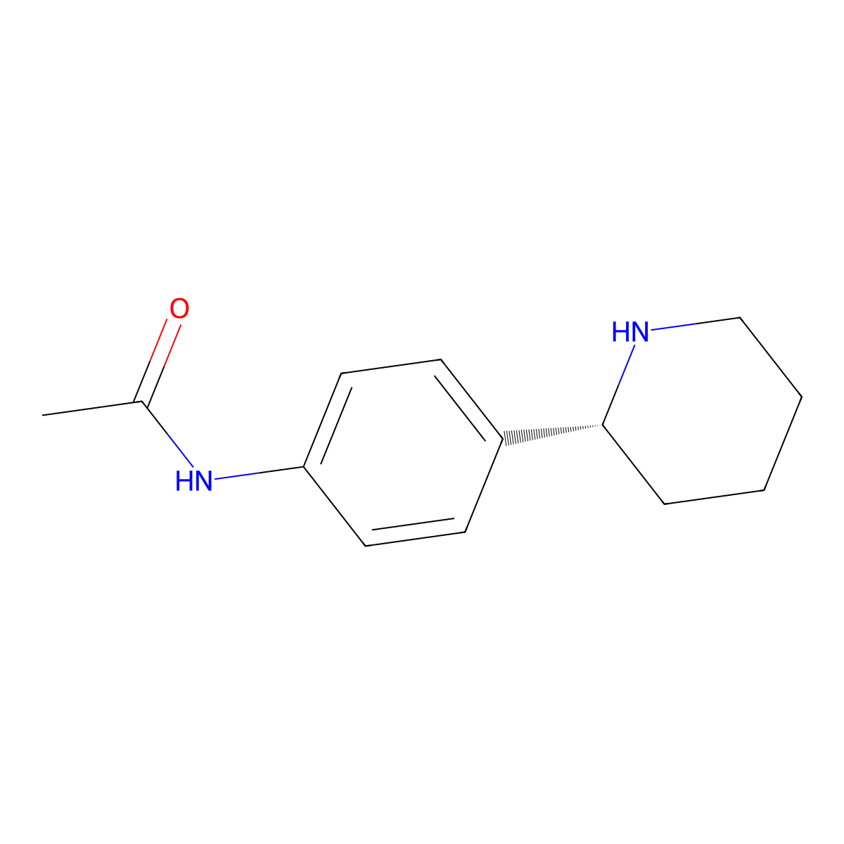 (R)-N-(4-(Piperidin-2-yl)phenyl)acetamide molecular structure, CAS 1213566-03-0