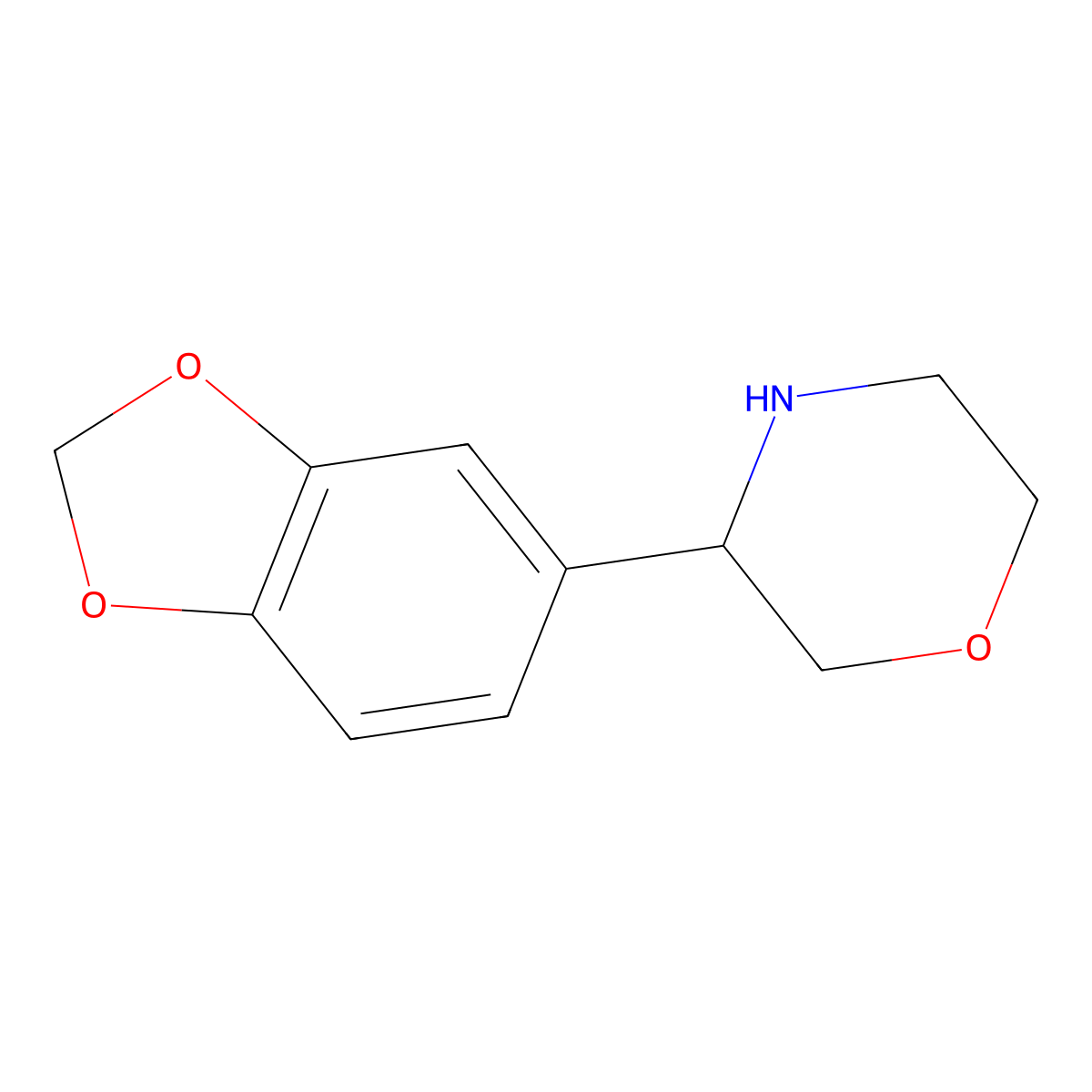 (S)-3-(Benzo[d][1,3]dioxol-5-yl)morpholine molecular structure, CAS 1213566-67-6