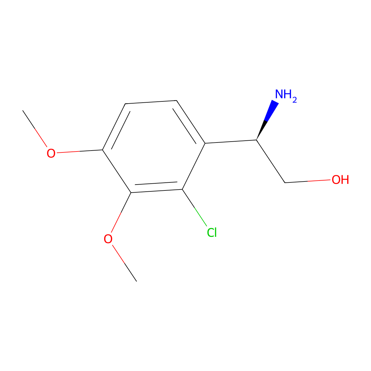 (2R)-2-Amino-2-(2-chloro-3,4-dimethoxyphenyl)ethan-1-OL molecular structure, CAS 1213567-71-5