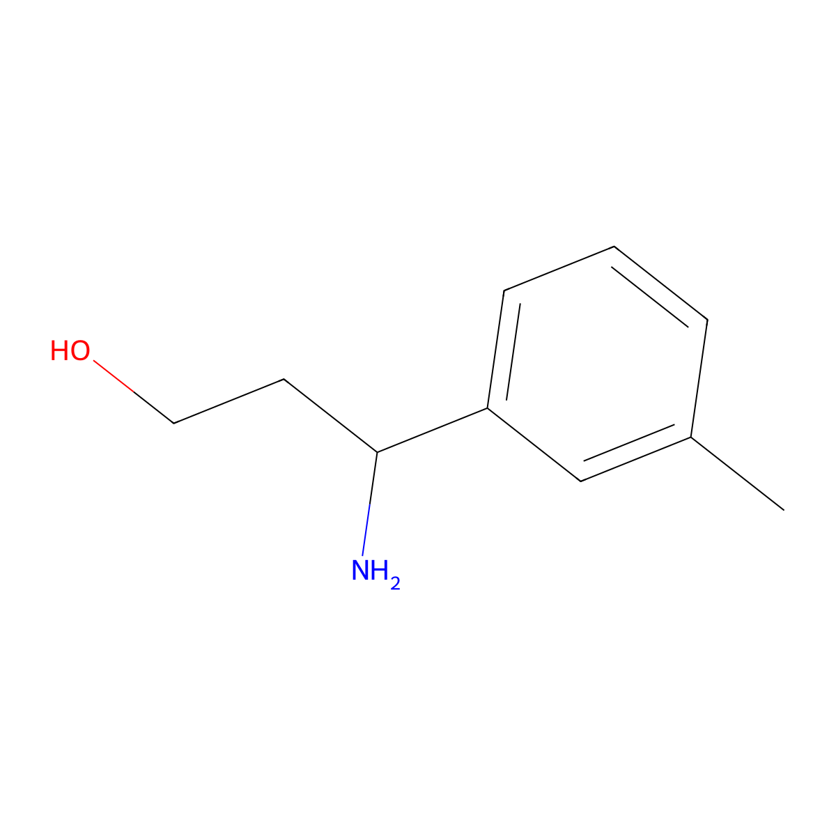 (3r)-3-Amino-3-(3-methylphenyl)propan-1-ol molecular structure, CAS 1213568-19-4
