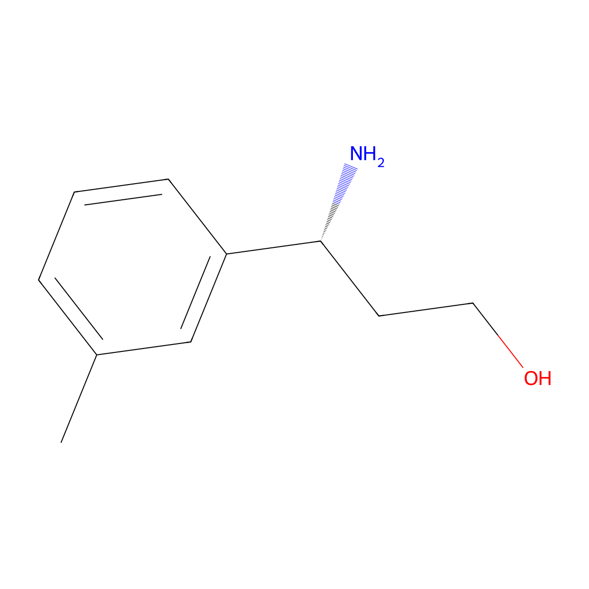 (3r)-3-Amino-3-(3-methylphenyl)propan-1-ol molecular structure, CAS 1213568-19-4
