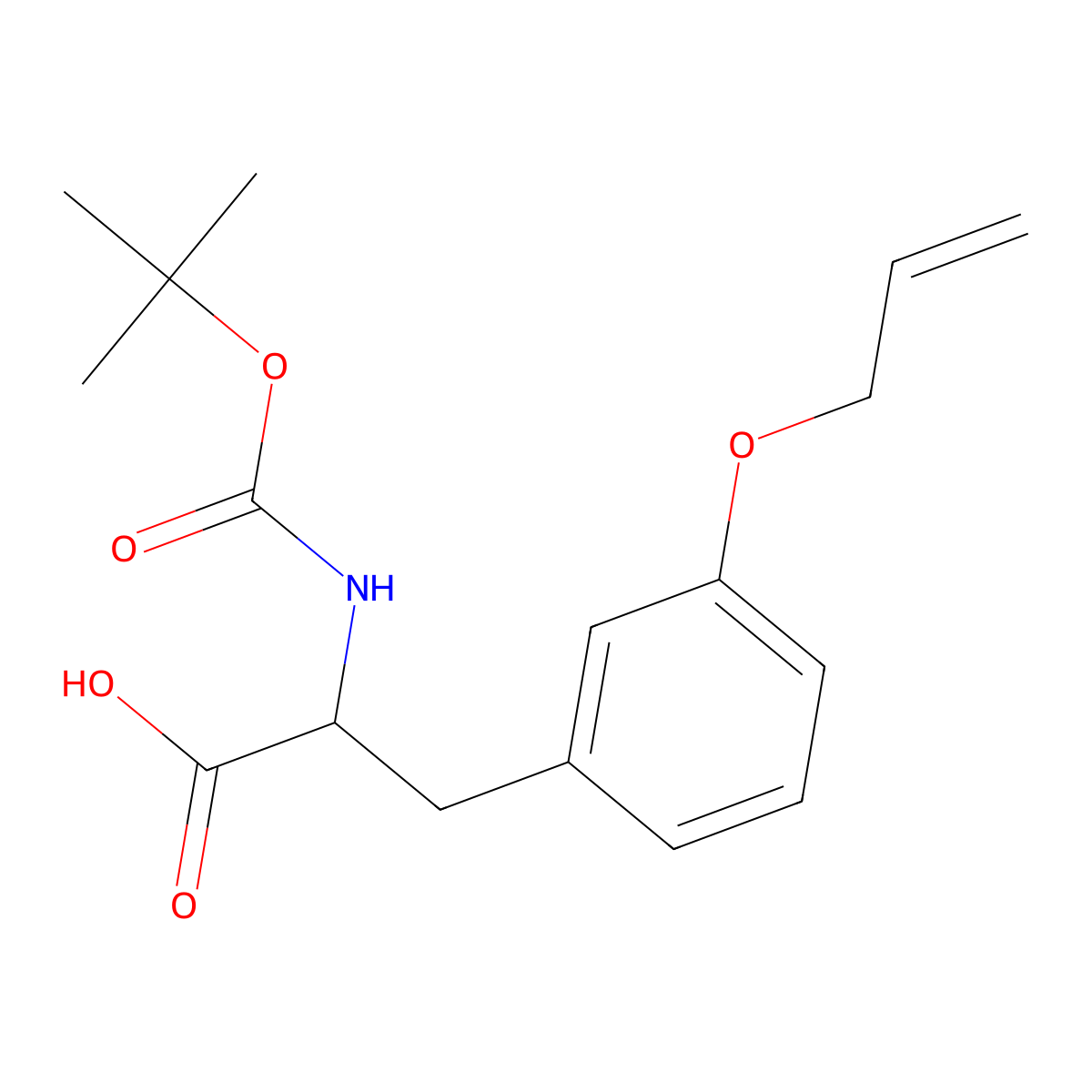 (R)-3-(3-(Allyloxy)phenyl)-2-((tert-butoxycarbonyl)amino)propanoic acid molecular structure, CAS 1213571-65-3