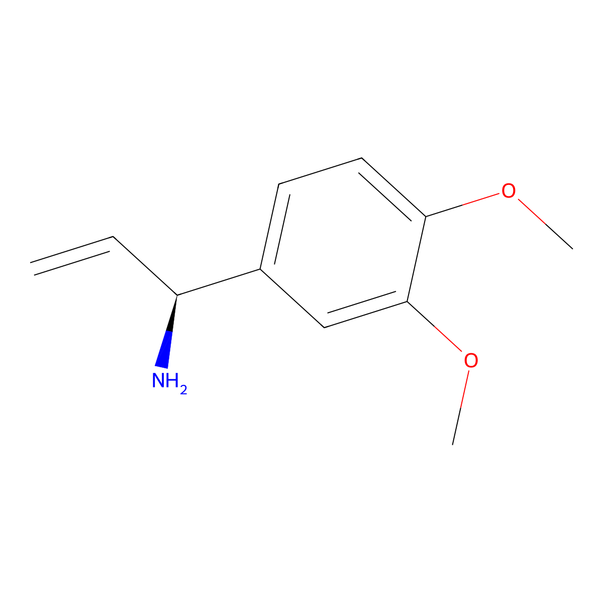 (1S)-1-(3,4-Dimethoxyphenyl)prop-2-enylamine molecular structure, CAS 1213574-38-9