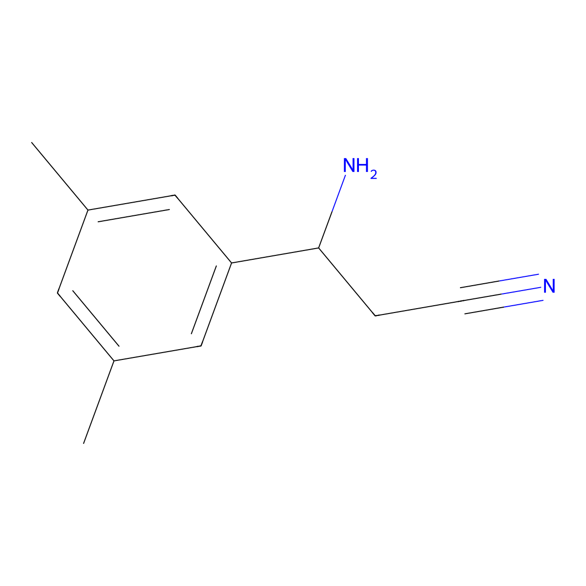 (3S)-3-Amino-3-(3,5-dimethylphenyl)propanenitrile molecular structure, CAS 1213577-67-3