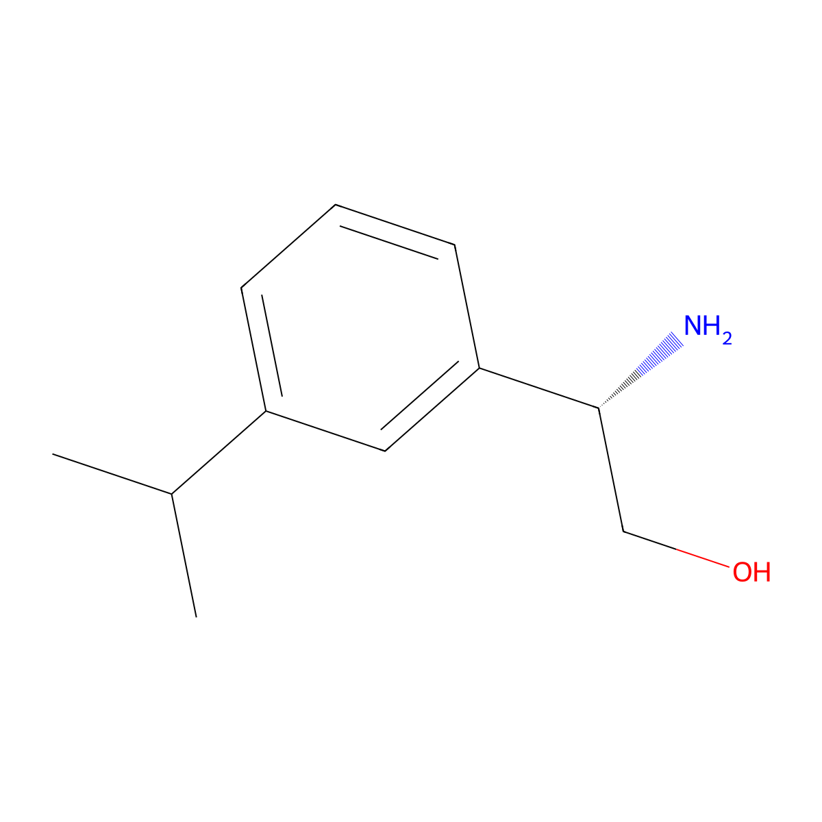 (s)-2-Amino-2-(3-isopropylphenyl)ethan-1-ol molecular structure, CAS 1213578-95-0
