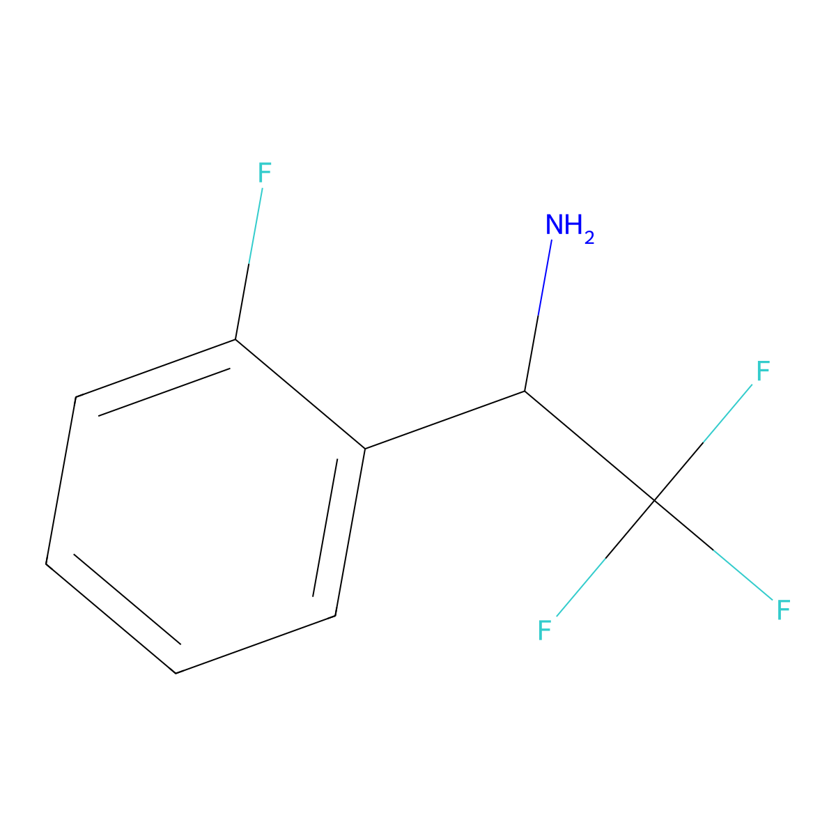 (R)-2,2,2-trifluoro-1-(2-fluorophenyl)ethan-1-amine molecular structure, CAS 1213579-16-8