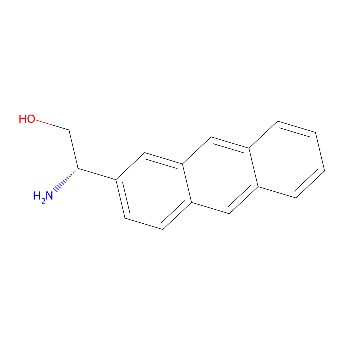 (2S)-2-amino-2-(2-anthryl)ethan-1-ol molecular structure, CAS 1213581-06-6