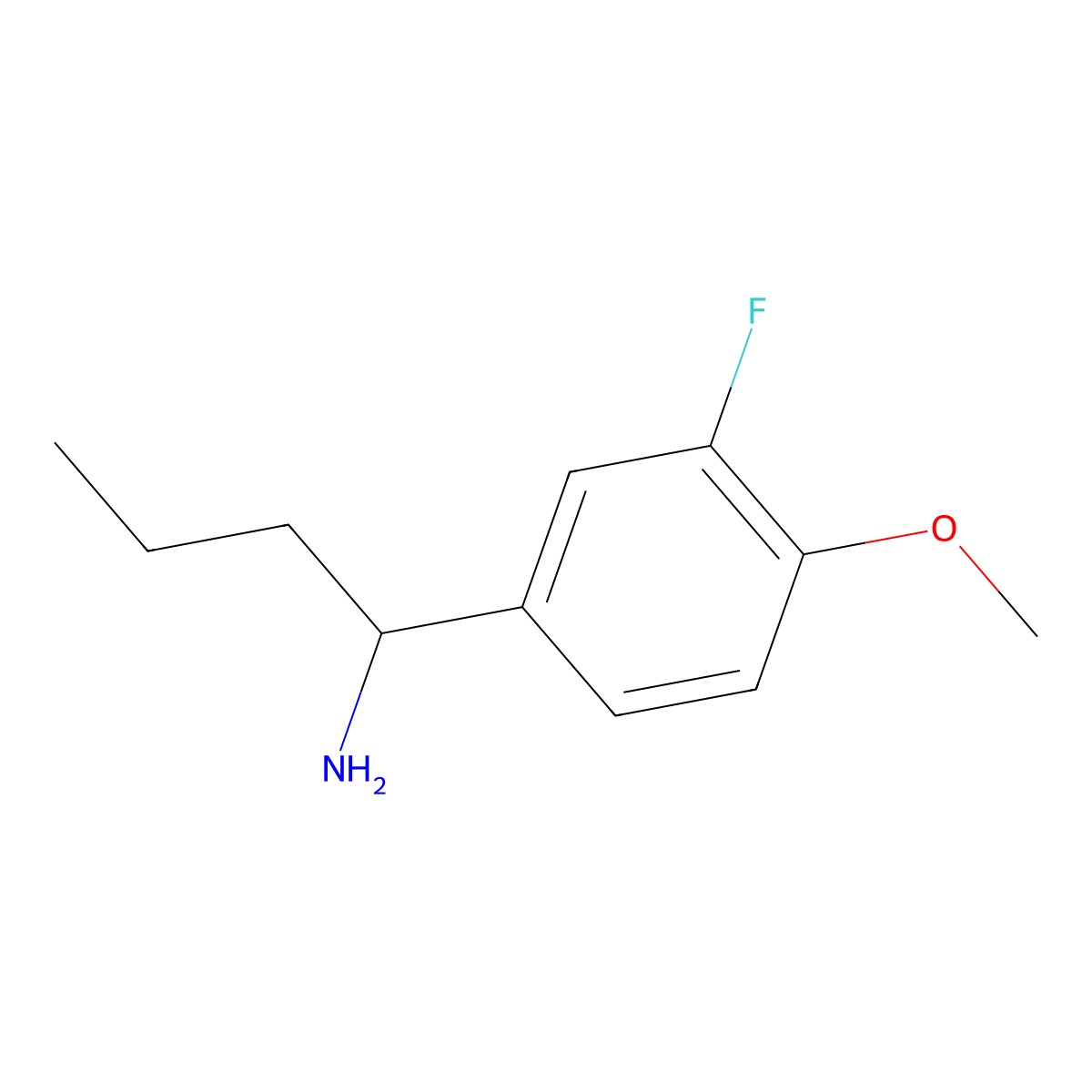 (S)-1-(3-Fluoro-4-methoxyphenyl)butan-1-amine molecular structure, CAS 1213581-92-0