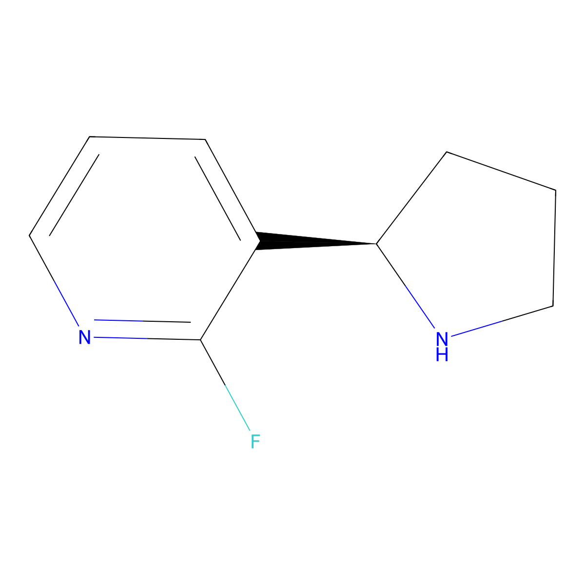 (R)-2-Fluoro-3-(pyrrolidin-2-yl)pyridine molecular structure, CAS 1213581-96-4