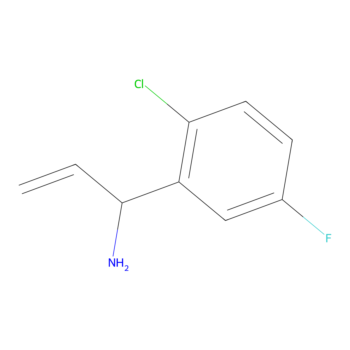 (S)-1-(2-Chloro-5-fluorophenyl)prop-2-EN-1-amine molecular structure, CAS 1213584-43-0