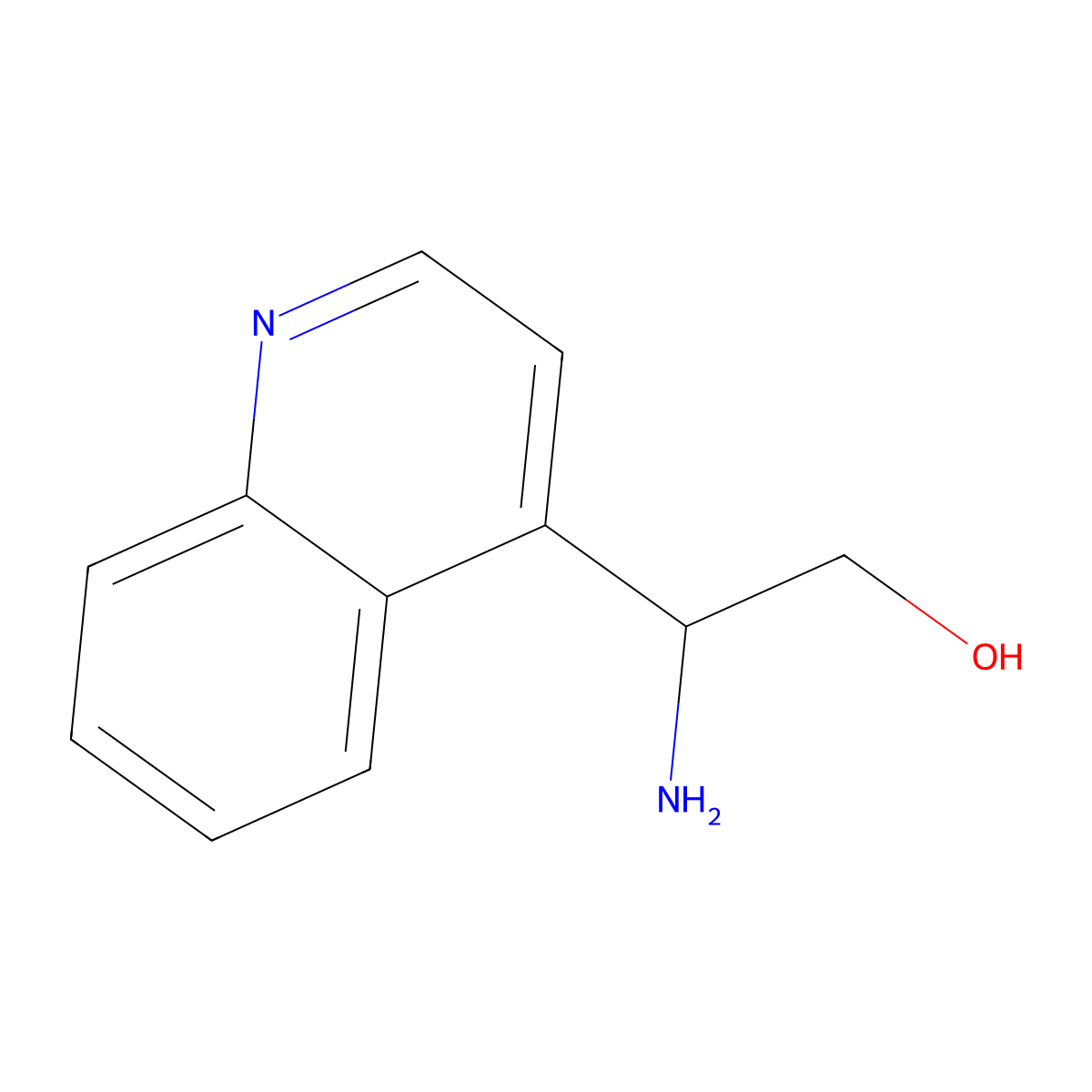 (2R)-2-amino-2-(quinolin-4-yl)ethan-1-ol molecular structure, CAS 1213586-10-7
