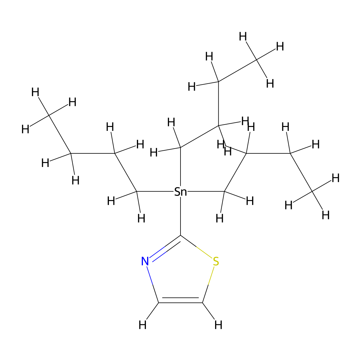 2-(Tributylstannyl)-1,3-thiazole molecular structure, CAS 121359-48-6