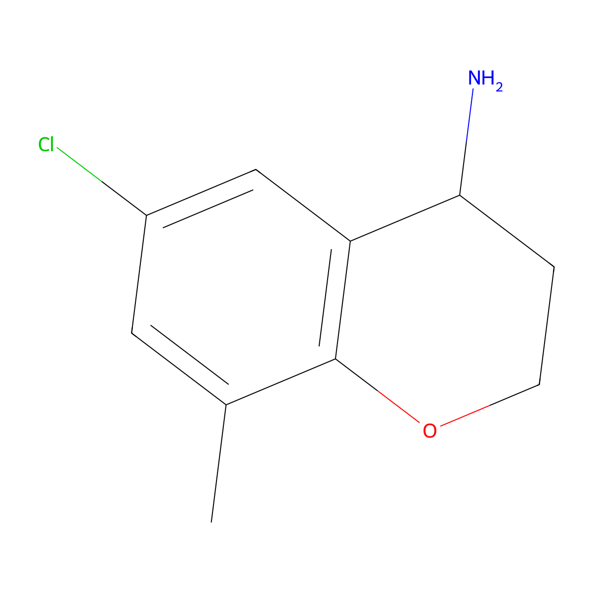 (R)-6-Chloro-8-methylchroman-4-amine molecular structure, CAS 1213592-20-1